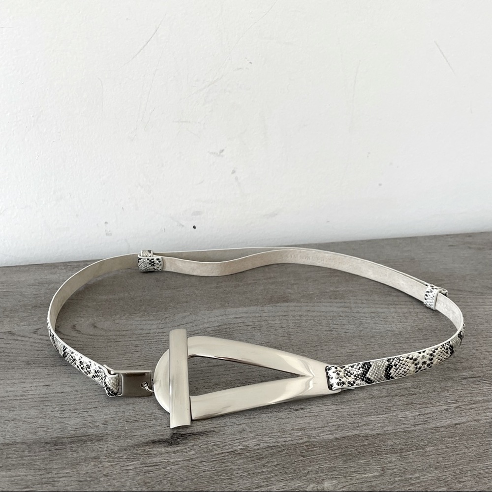 Another Line snake print belt with silver hardware